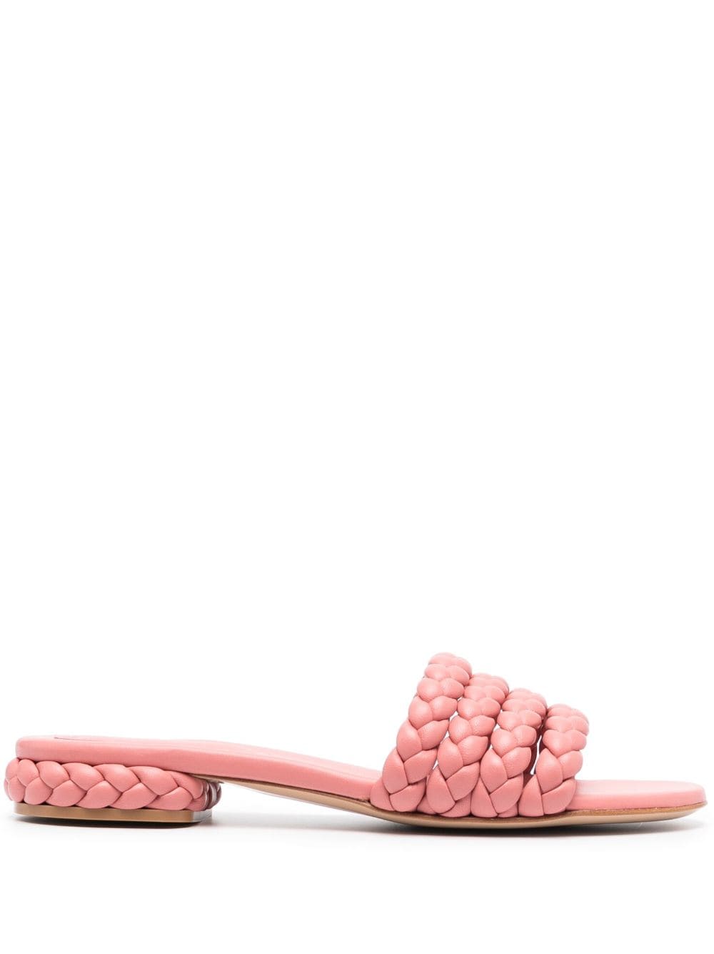Image 1 of Gianvito Rossi braided-leather flat sandals