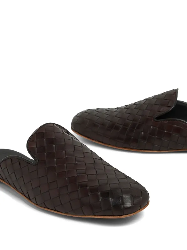 Barrett Interwoven Leather Loafers Brown FARFETCH MY