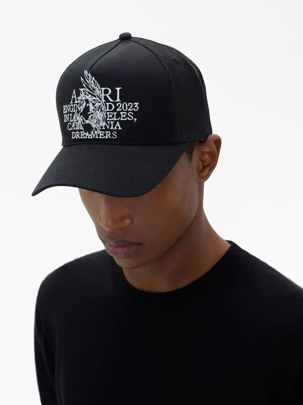 logo-print trucker hat