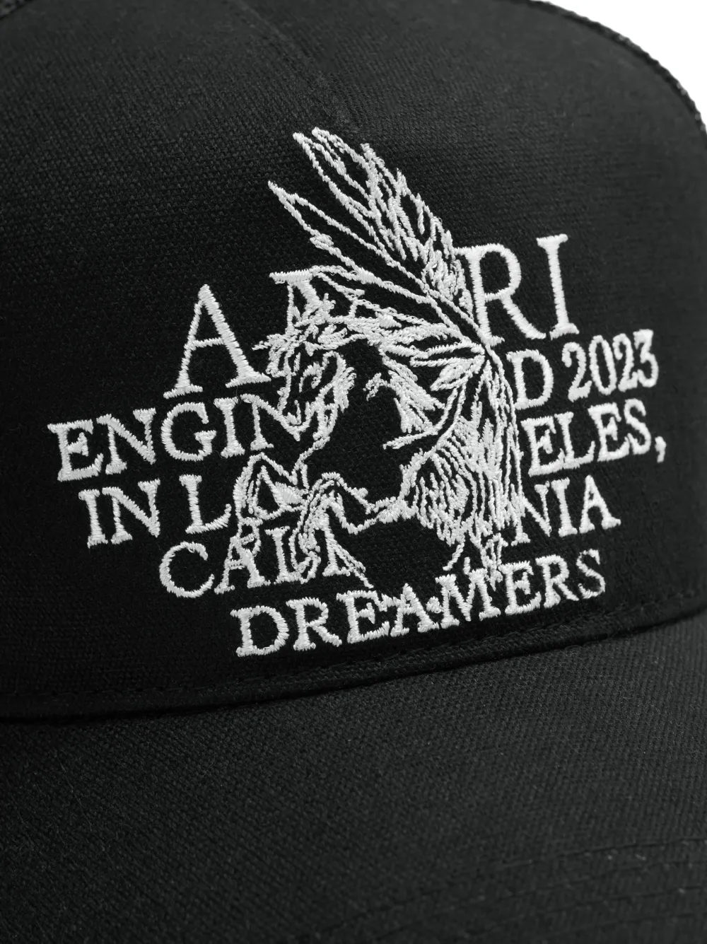 logo-print trucker hat