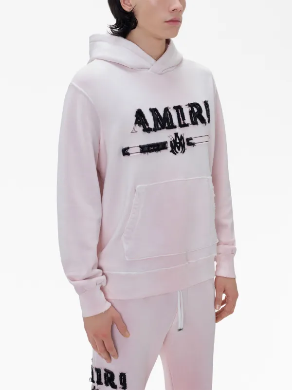 AMIRI logo-embellished Hoodie | Pink | FARFETCH AO