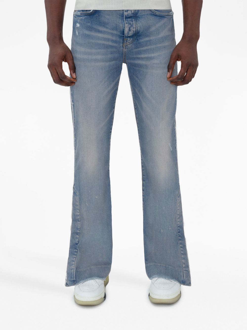 AMIRI Jeans verfraaid met kristallen - Blauw