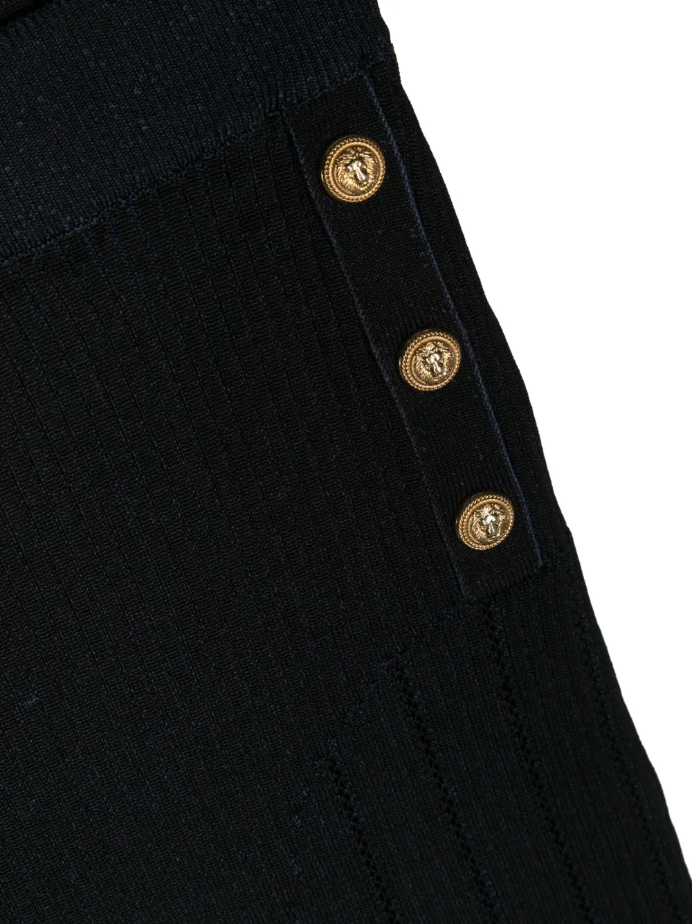 Balmain Teen Embossed-button Detail Skirt In Blue