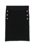 Balmain Kids button-detail ribbed skirt - Blue