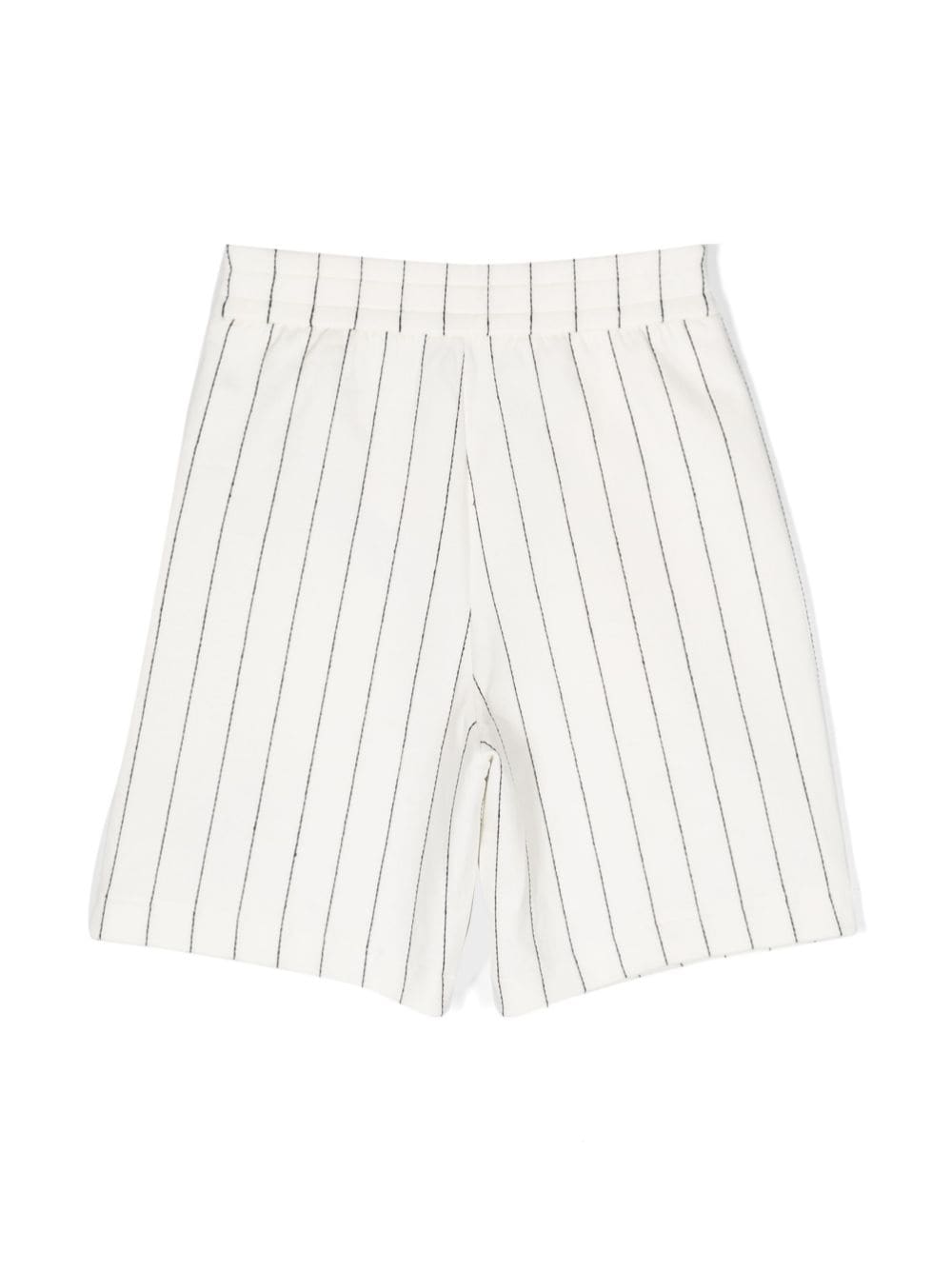 Shop Emporio Armani Logo-embroidered Stripe-detail Shorts In White