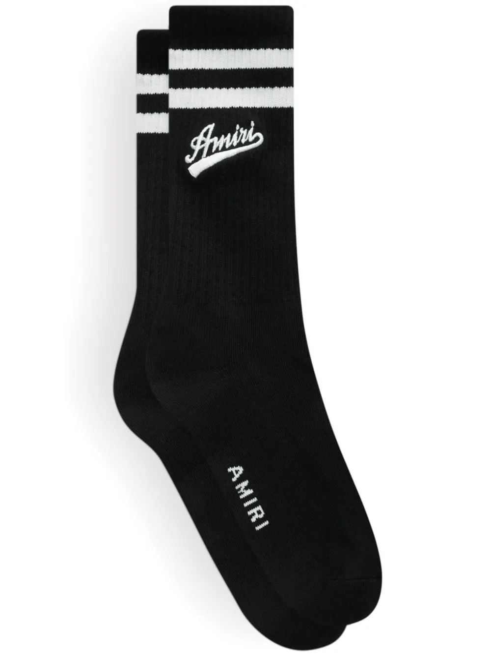 AMIRI logo-print stretch-cotton socks - Black