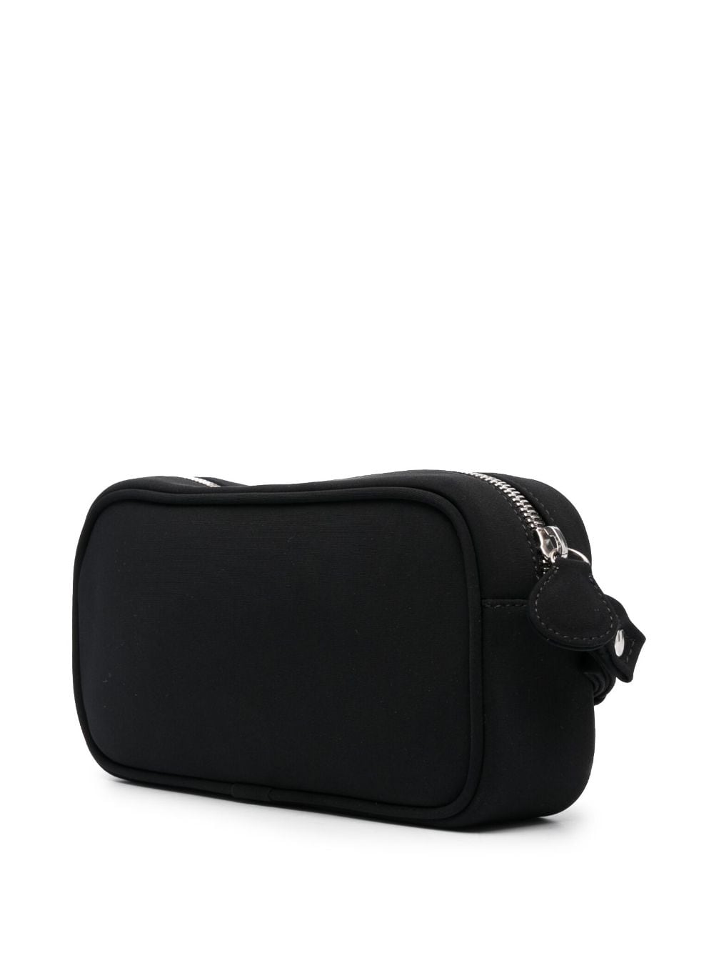 Shop Courrèges Jersey Logo-patch Shoulder Bag In Black