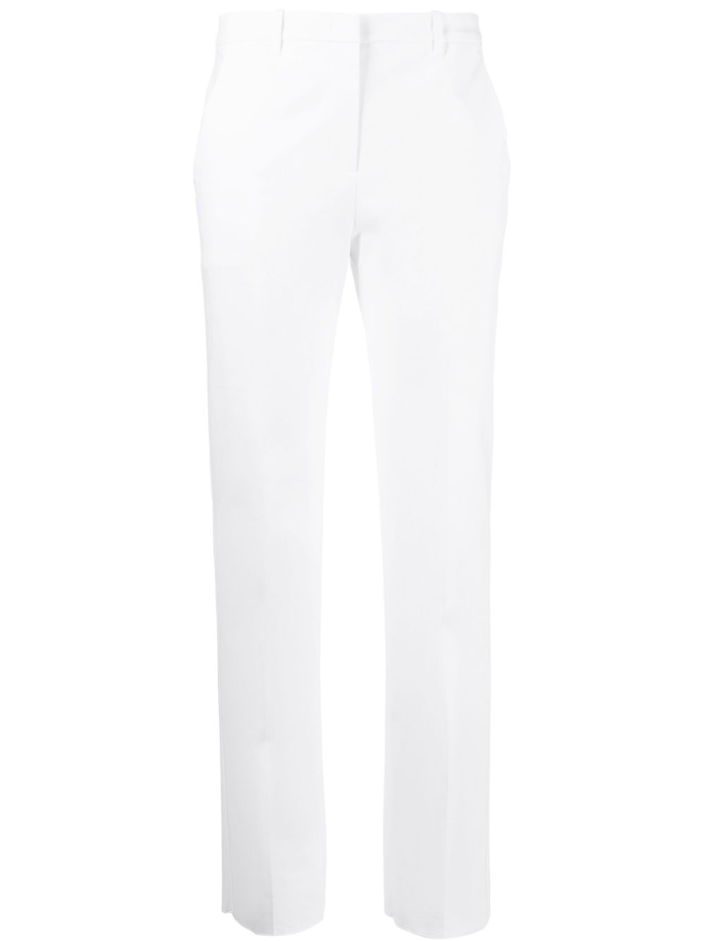Shop Emporio Armani Straight-leg Tailored Trousers In Weiss