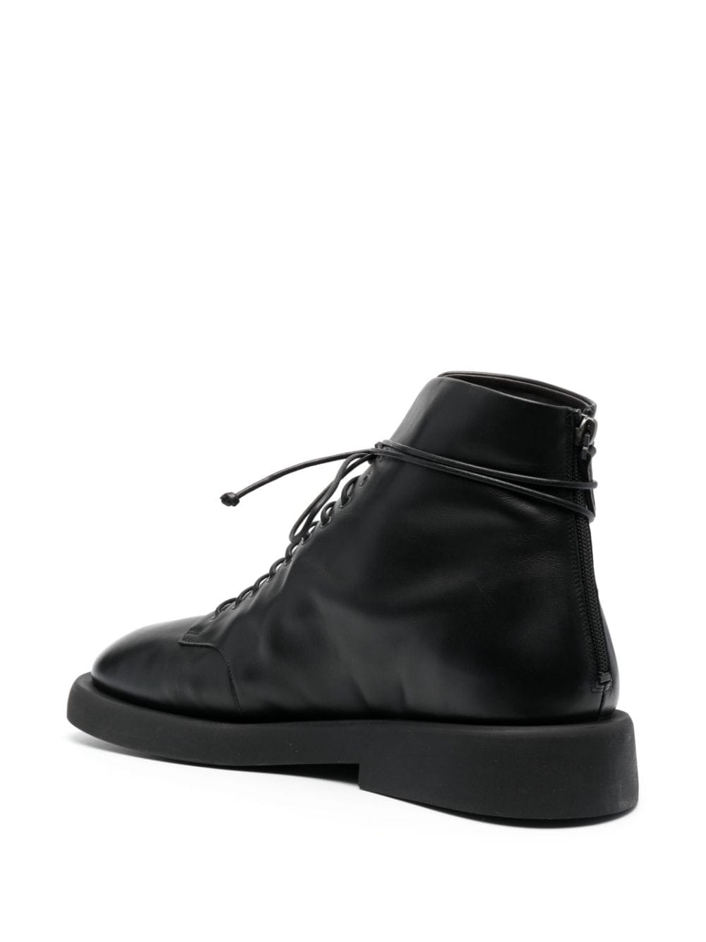Shop Marsèll Lace-up Leather Boots In Schwarz