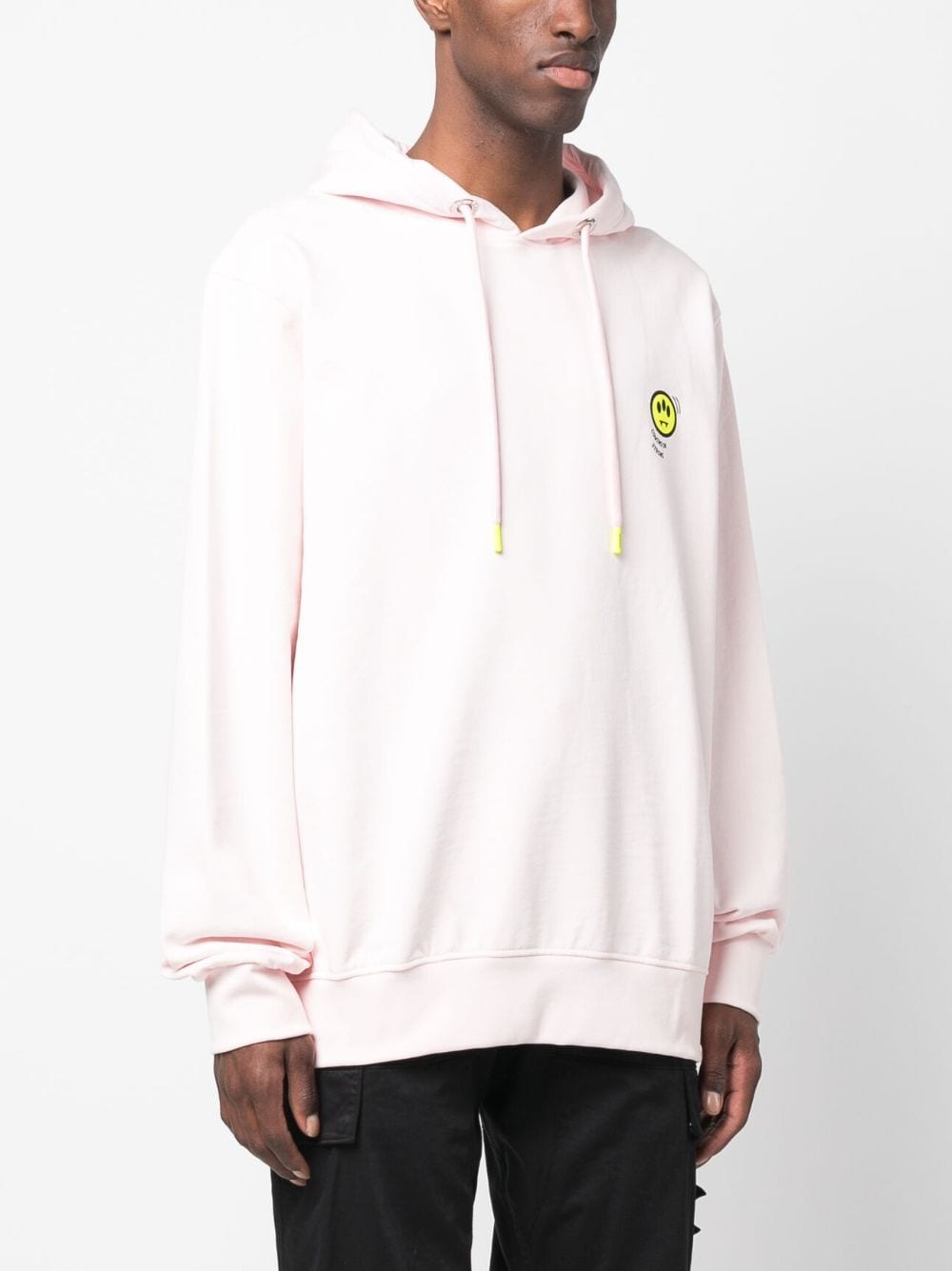 Shop Barrow Logo-print Cotton Hoodie In Pink