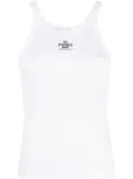 FENDI logo-embroidered vest top - White