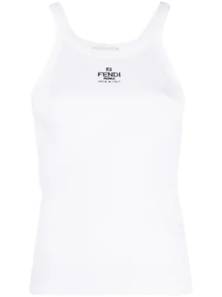 Fendi logo tank top online