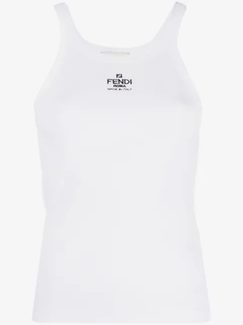 FENDI logo-embroidered vest top