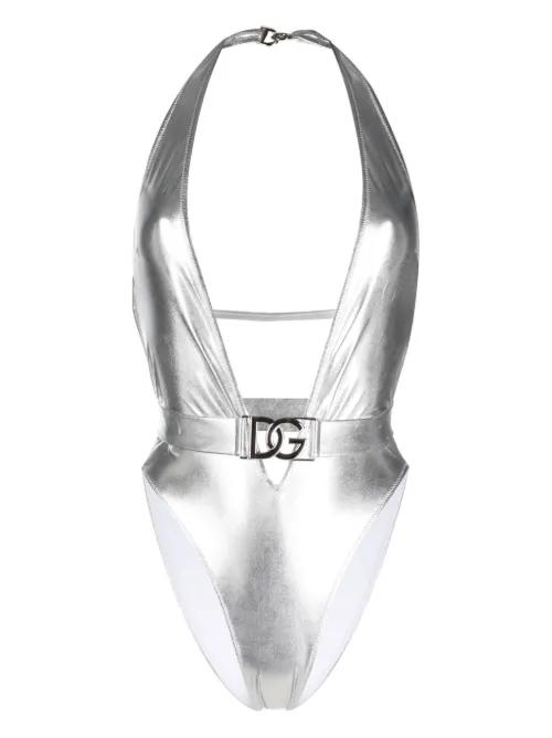 Maillot de bain à plaque logo - Dolce & Gabbana - Modalova