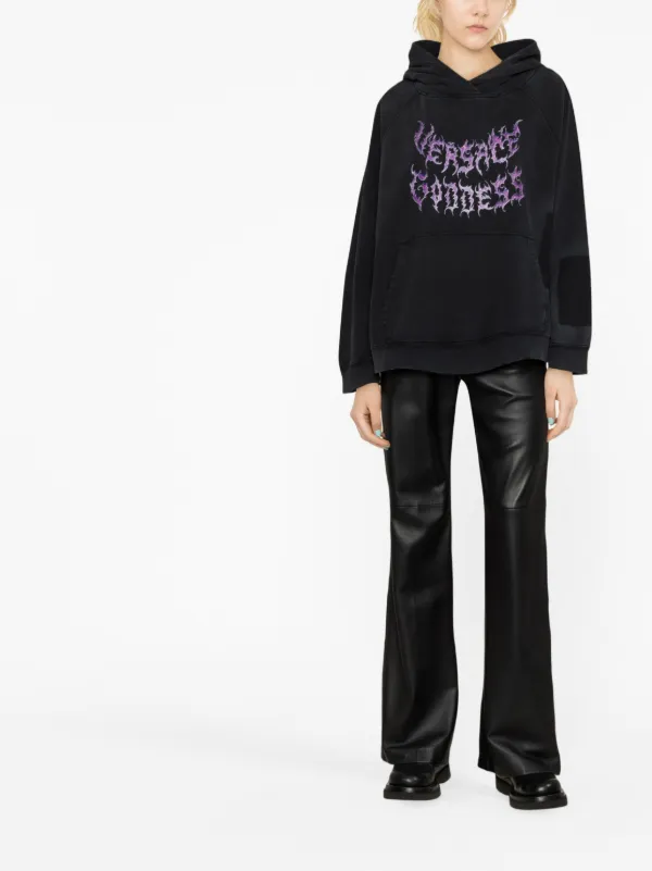 Versace グラフィック パーカー | ブラック | FARFETCH JP