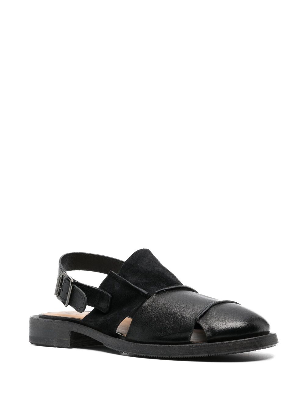 Moma Cage leren sandalen - Zwart