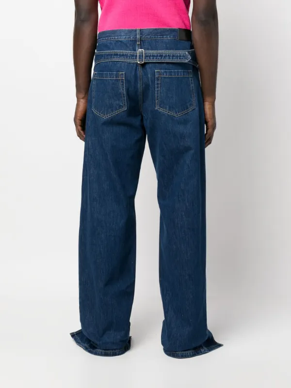 Bianca Saunders wide-leg Denim Trousers | Blue | FARFETCH HK