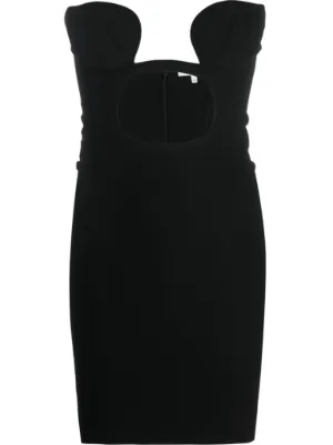 saint laurent cut out bustier mini dress Nensi Dojaka out-detail | Black Fall Florals both work Taylor swift black corset Crêpe georgette Size:2-Small