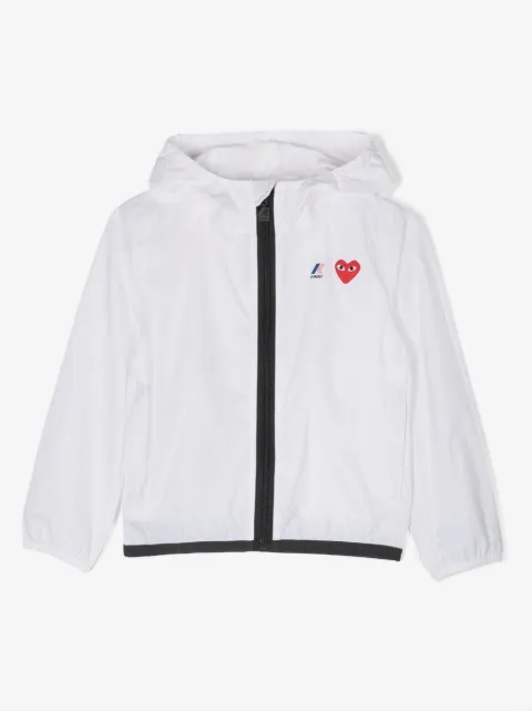 Comme Des Garçons Play Kids x K-Way Claude hooded rain jacket
