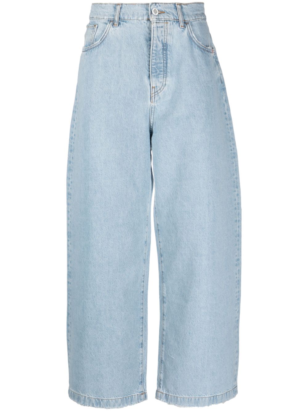 AMISH Jeans met wijde pijpen Blauw