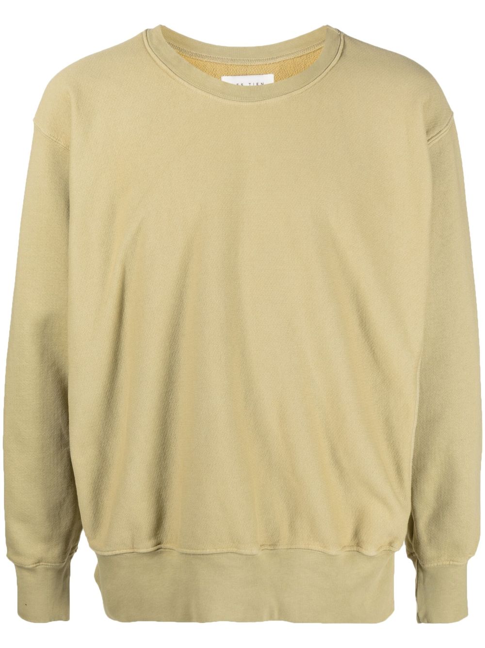 Shop Les Tien Round-neck Long-sleeved Sweatshirt In Grün