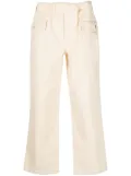 Sunflower elasticated-waist cropped cotton trousers - Neutrals