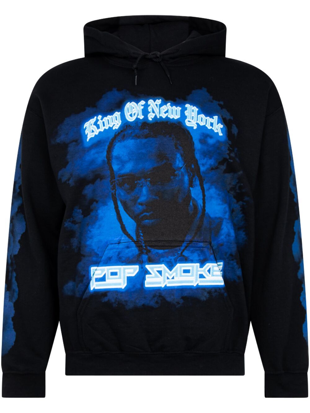 POP SMOKE King of New York graphic-print hoodie - Black