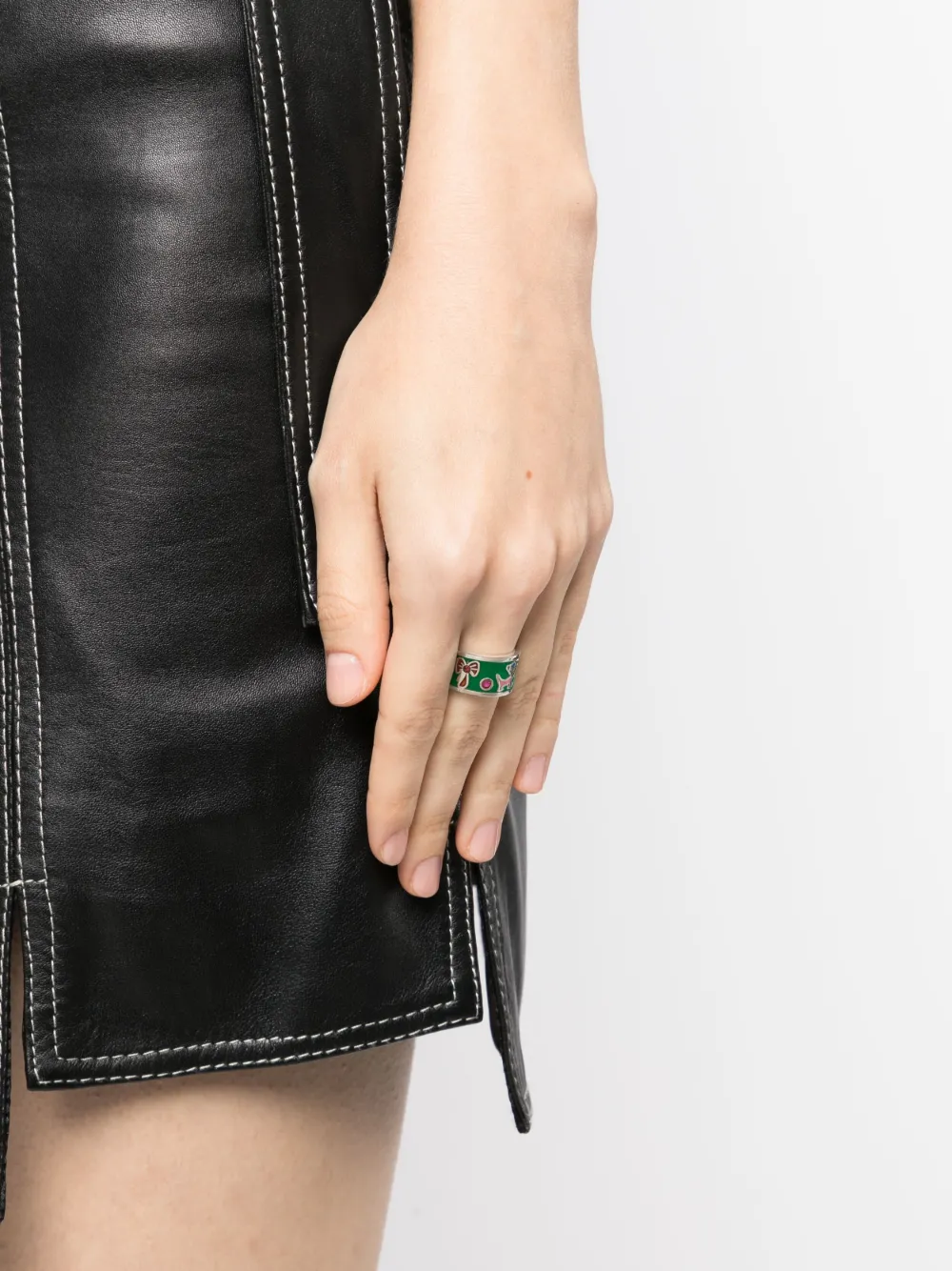 Chopova Lowena Ring met kristallen - Zilver
