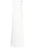 Rachel Gilbert Arlo strapless flared gown - White