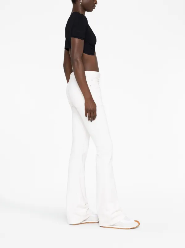Courrèges low-rise Bootcut Jeans White FARFETCH NZ