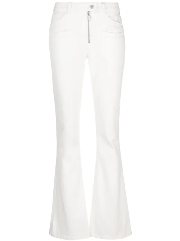 【51PERCENT】Irregular bootcut pants - WHITE(woman) Buy Women White Slim Illusion Bootcut Jeans Online at The
