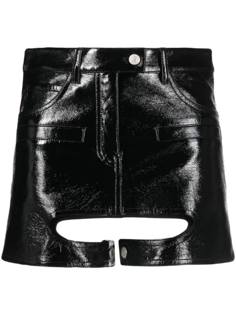 Courrèges Chaps vinyl-effect miniskirt