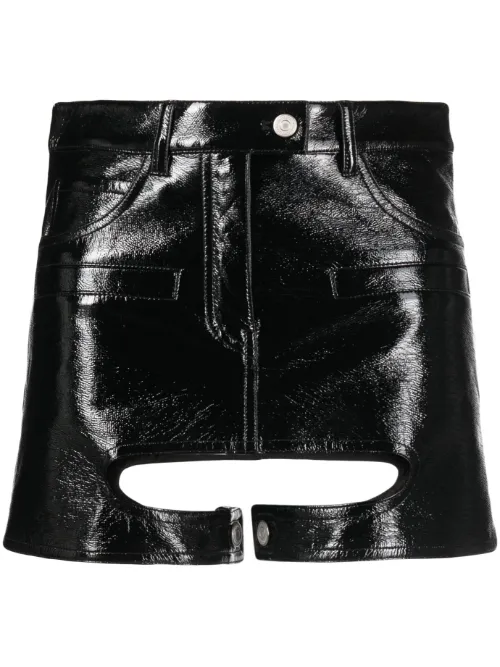 Minijupe Chaps à taille basse - Courrèges - Modalova