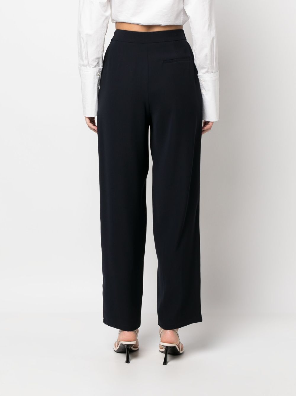 Emporio Armani Pleat Detail High Waist Trousers Farfetch 3253