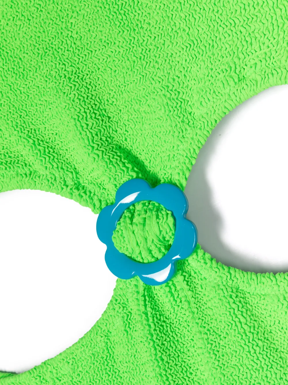 Mc2 Saint Barth Rind-embellished Cut-out Detail Dress In Green