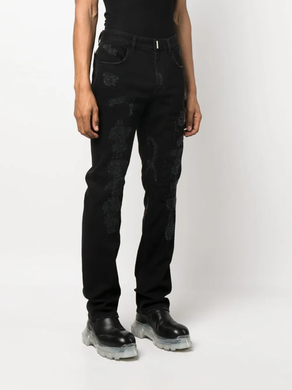 Givenchy Gerafelde jeans Zwart