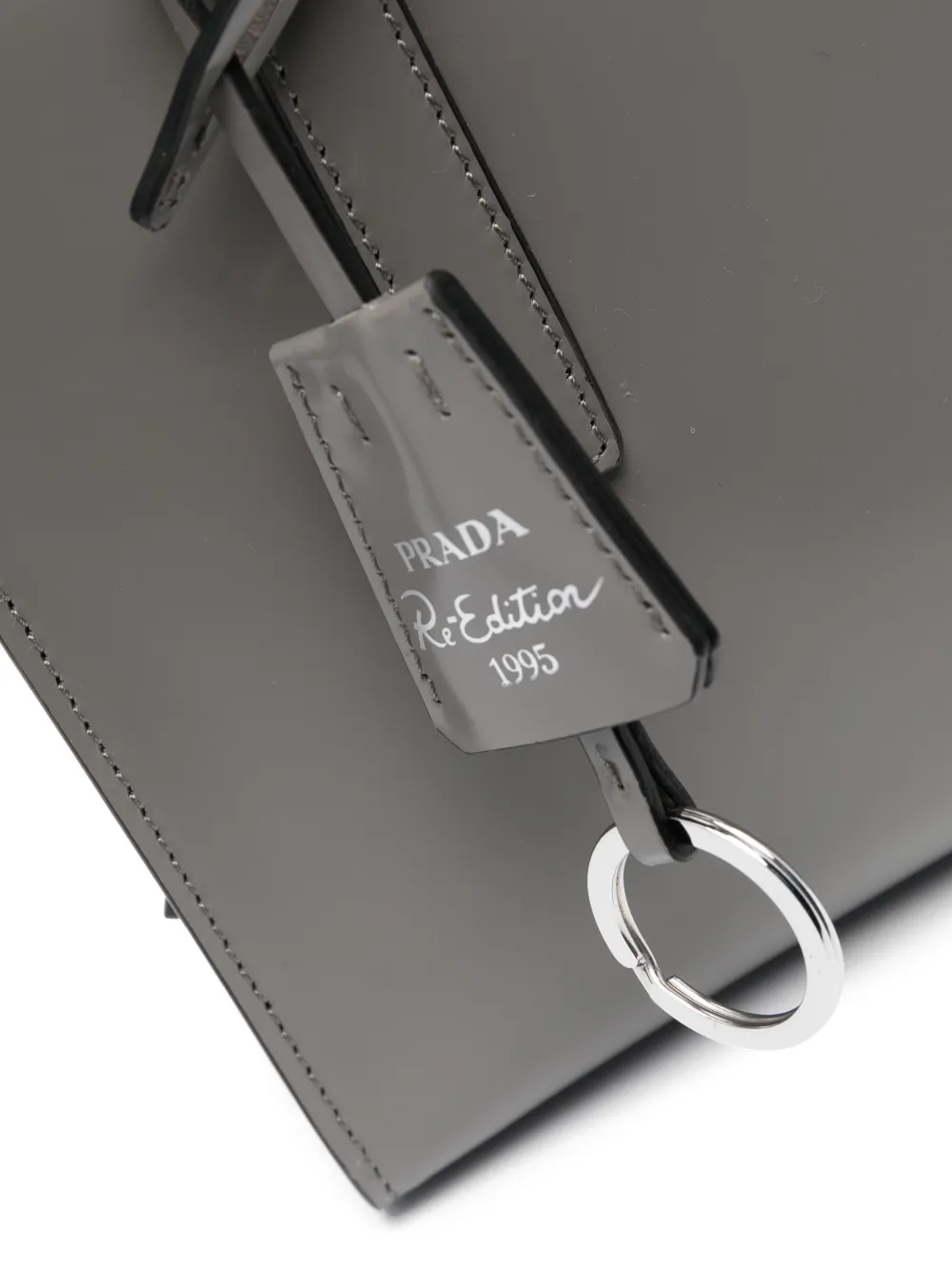 Prada Re-edition 1995 Leather Tote Bag In Grau