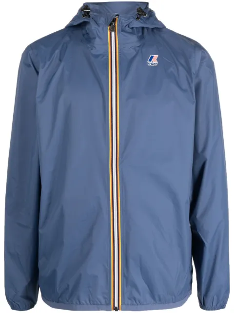 K-Way logo-print hooded jacket