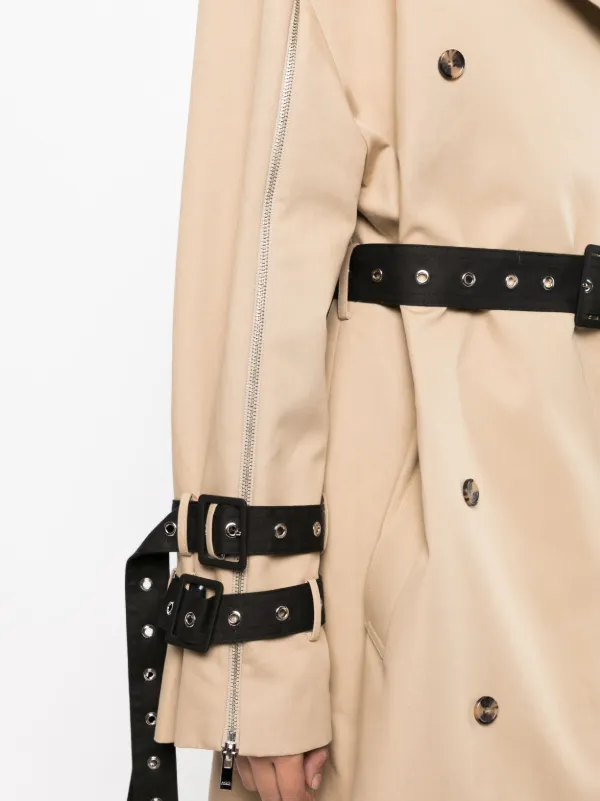 Rokh Oversized belted-waist Trench Coat | Brown | FARFETCH