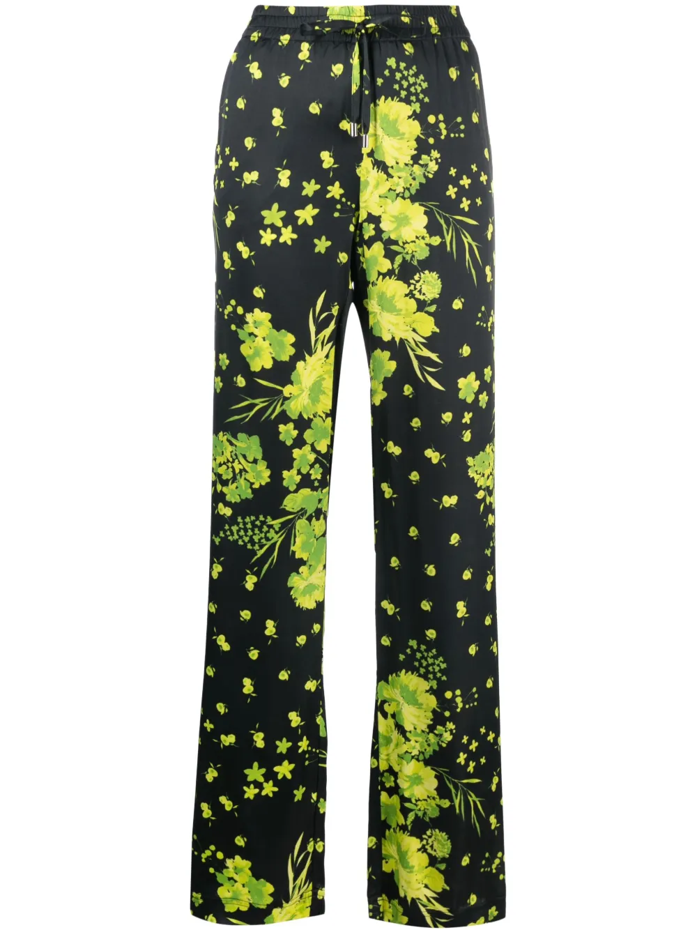ERMANNO FIRENZE floral-print high-waisted trousers