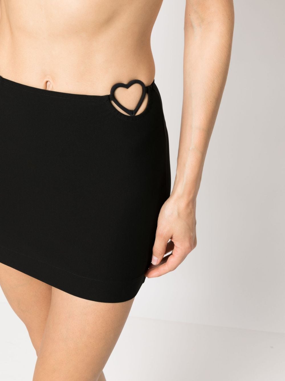 Shop Nensi Dojaka Heart Cut-out Detail Miniskirt In Schwarz
