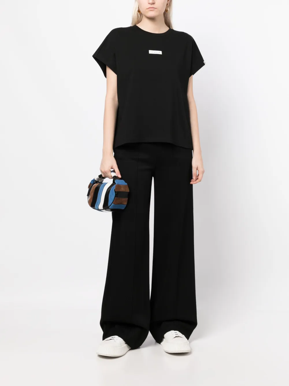 SPORT b. by agnès b. T-shirt met logoprint - Zwart