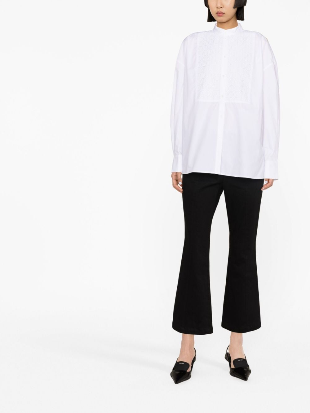 Karl Lagerfeld Blouse met monogram - Wit