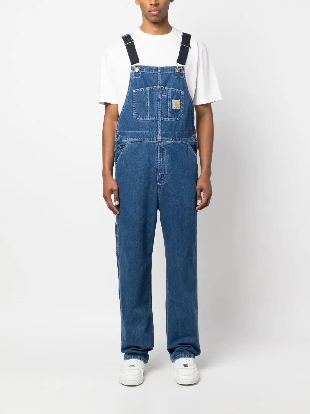 Carhartt WIP Tuinbroek met logopatch - Blauw
