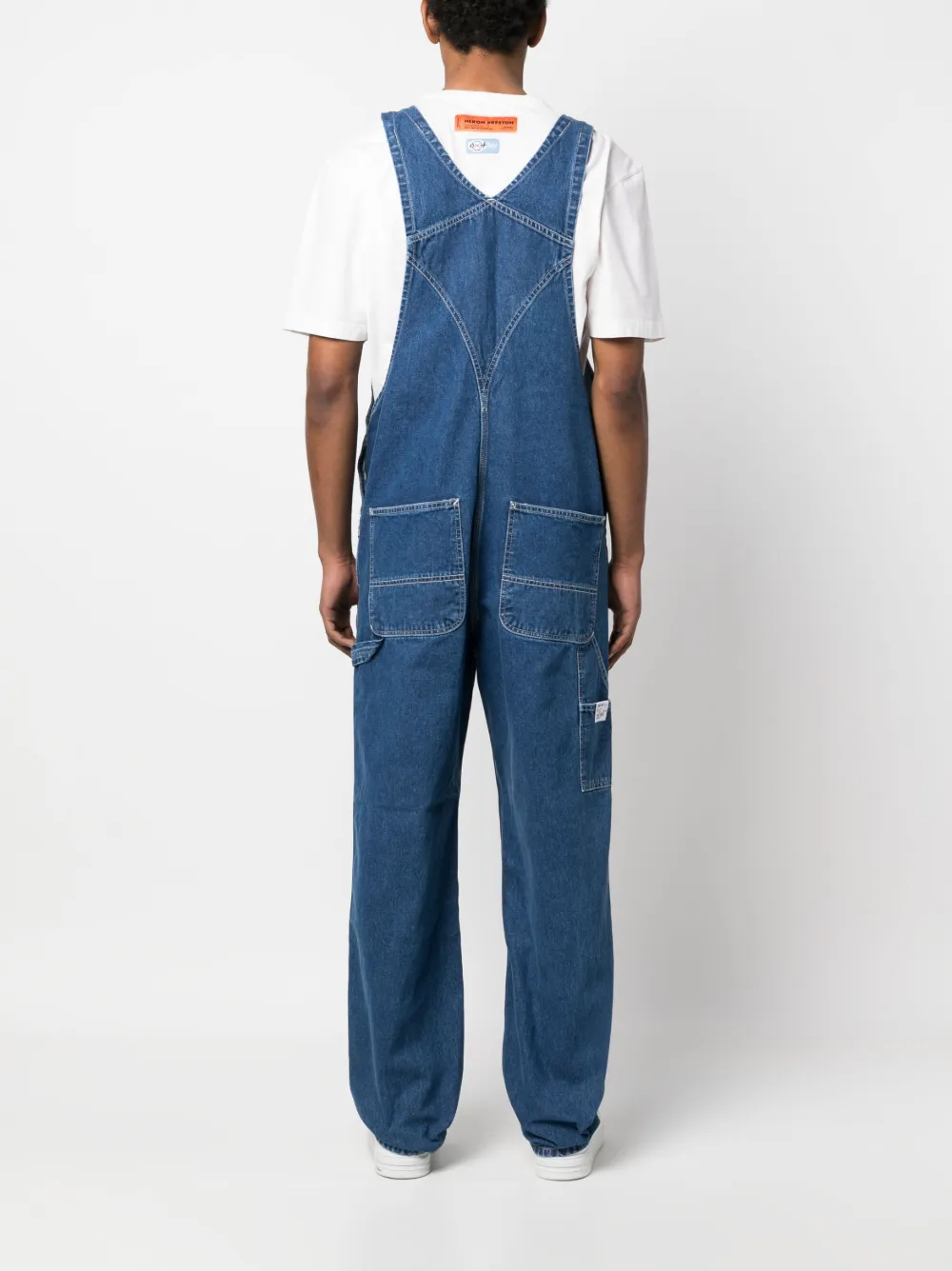 Carhartt Logo-patch Straight-leg Dungarees In Blue