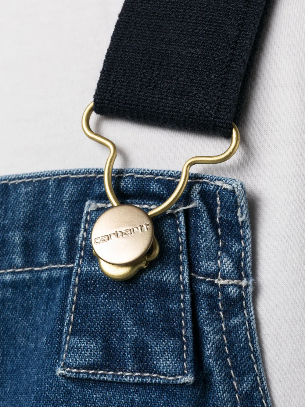Carhartt Logo-patch Straight-leg Dungarees In Blue