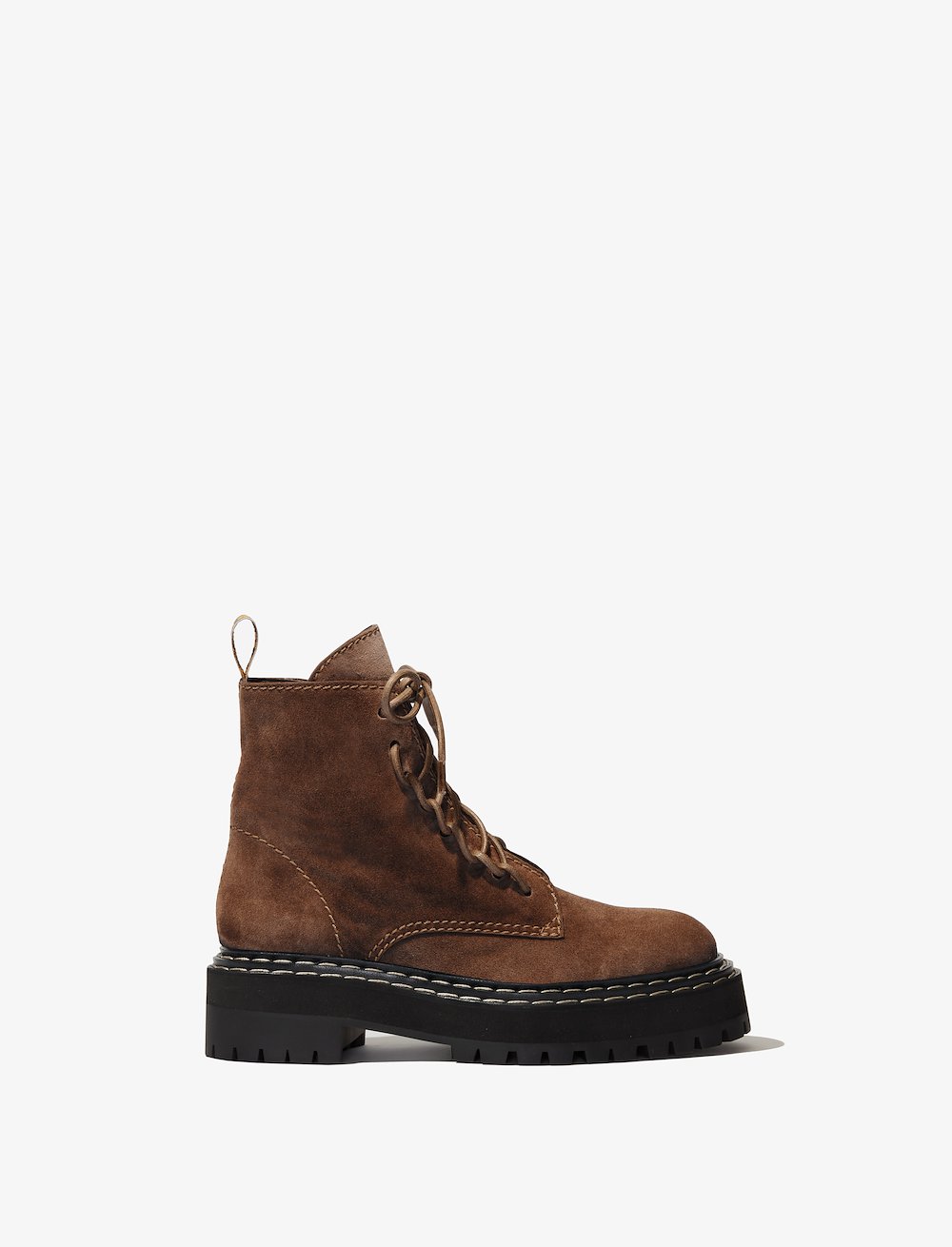 Suede Lug Sole Platform Combat Boots