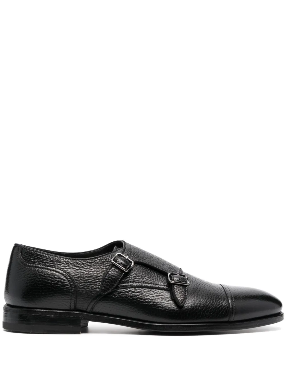 Henderson Baracco Side-buckle Fastening Monk Shoes In Black