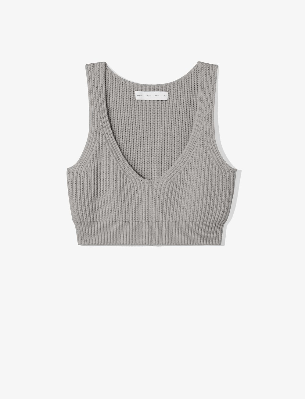 Ribbed Cotton Cropped Sweater