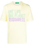 DSQUARED2 logo-print round-neck T-shirt - Yellow